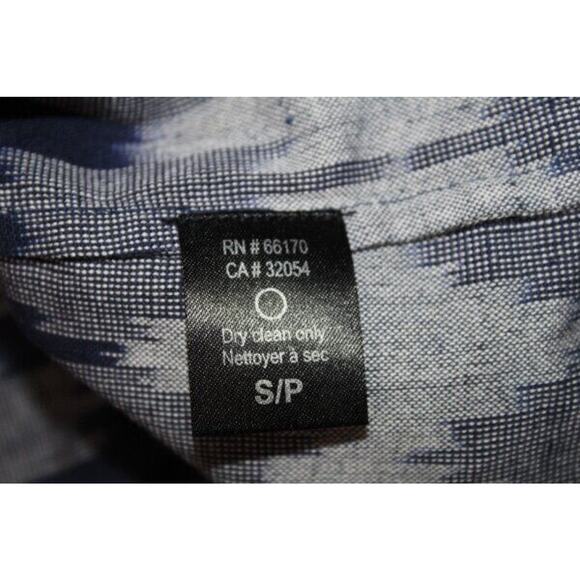 OSEI DURO Sz S Small Navy Gray Ikat Casta Dress Midi Cotton - Picture 7 of 11